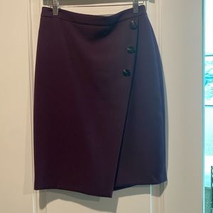 Anne Taylor a line skirt, buttons on front color plum size 4